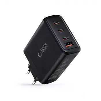 TECH-PROTECT NC120W-GAN 4-portni omrežni polnilnik PD 120W / QC3.0, črn