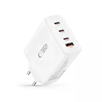 TECH-PROTECT NC140W-GAN 4-portni omrežni polnilnik PD 140W / QC3.0, bel
