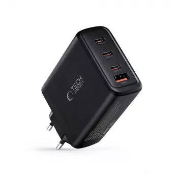 TECH-PROTECT NC140W-GAN 4-portni omrežni polnilnik PD 140W / QC3.0, črn