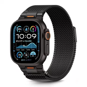 Tech-Protect Milano Vanguard za Apple Watch 8 / 9 / 10 / 11 / SE / Ultra (44 / 45 / 46 / 49 mm), črn
