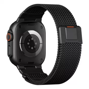 Tech-Protect Milano Vanguard za Apple Watch 8 / 9 / 10 / 11 / SE / Ultra (44 / 45 / 46 / 49 mm), črn