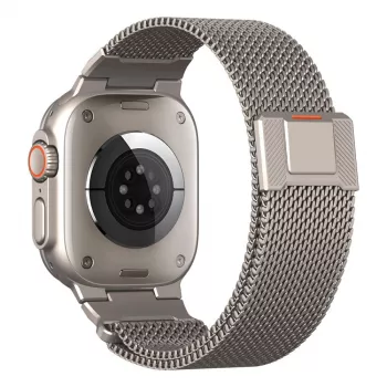 Tech-Protect Milano Vanguard za Apple Watch 8 / 9 / 10 / 11 / SE / Ultra (44 / 45 / 46 / 49 mm), srebrn