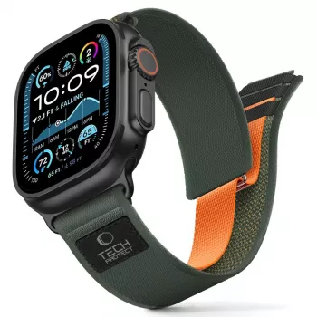 TECH-PROTECT NYLON ELITE APPLE WATCH 8 / 9 / 10 / 11 / SE / ULTRA (44 / 45 / 46 / 49 MM) ZELENA/ORANGE