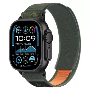 TECH-PROTECT NYLON ELITE APPLE WATCH 8 / 9 / 10 / 11 / SE / ULTRA (44 / 45 / 46 / 49 MM) ZELENA/ORANGE