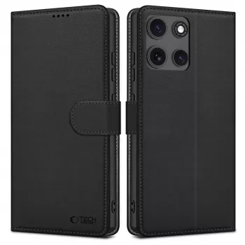 Tech-Protect ovitek z denarnico za Motorola Moto G15 / G15 Power, mat črn