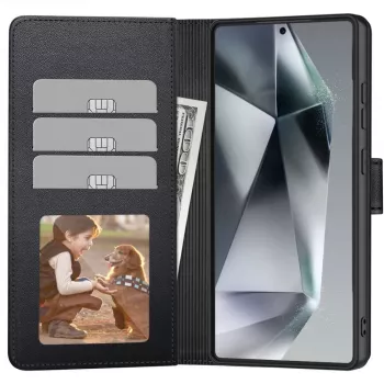 Tech-Protect ovitek z denarnico za Motorola Moto G15 / G15 Power, mat črn
