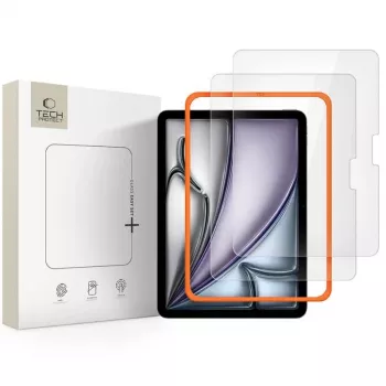 TECH-PROTECT Easy Set+ 2-kosovni komplet kaljenega stekla za zaščito zaslona za iPad Air 11 palcev 6/7/8 (2024-2026), prozoren