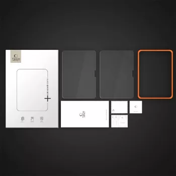 TECH-PROTECT Easy Set+ 2-kosovni komplet kaljenega stekla za zaščito zaslona za iPad Air 11 palcev 6/7/8 (2024-2026), prozoren