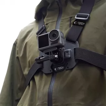TECH-PROTECT GA100 prsno držalo za GoPro / DJI Action kamere - črno