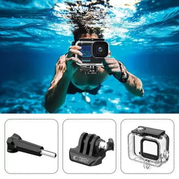 TECH-PROTECT GA200 vodoodporno ohišje za GoPro Hero 9 / 10 / 11 / 12 / 13 – prozorno