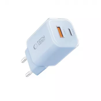 TECH-PROTECT NCM33 2-portni omrežni polnilnik PD 33W / QC3.0, baby blue