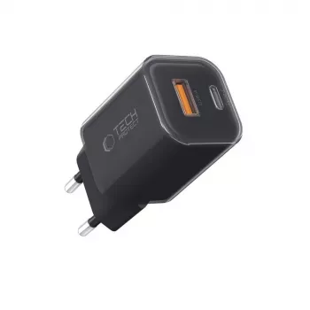 TECH-PROTECT NCM33 2-portni omrežni polnilnik PD 33W / QC3.0, črn