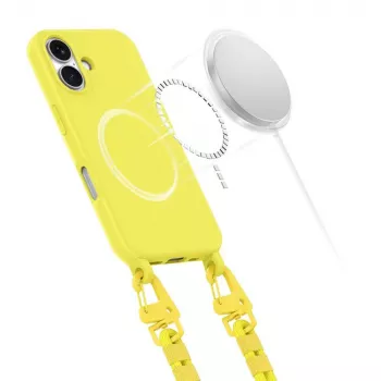 Tech-Protect Magnecklace MagSafe ovitek za iPhone 16, rumen