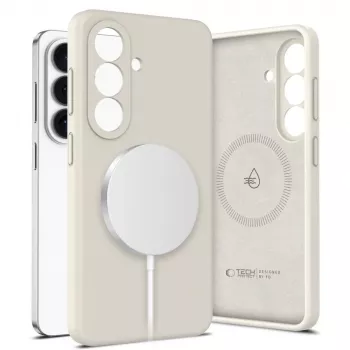 Tech-Protect Silicone MagSafe ovitek za Samsung Galaxy S26, Cosmic Latte