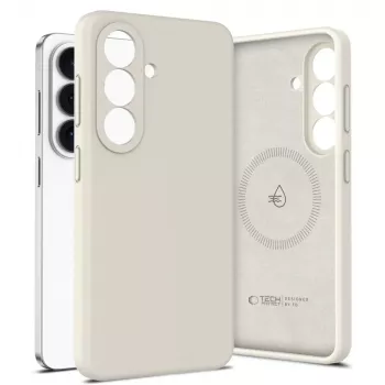 Tech-Protect Silicone MagSafe ovitek za Samsung Galaxy S26, Cosmic Latte