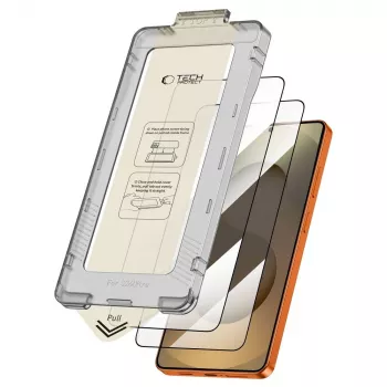 Kaljeno steklo za zaslon TECH-PROTECT Quick Set+ 2 kosa za Samsung Galaxy S26 Ultra, črno