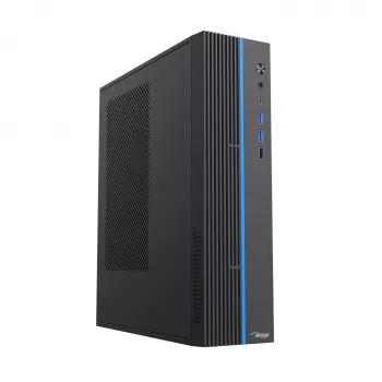 Akyga AK-302-01BL ohišje SFF za PC, Micro ATX / Mini ITX, USB-C + 2x USB 3.0 + USB 2.0, brez napajalnika, črno
