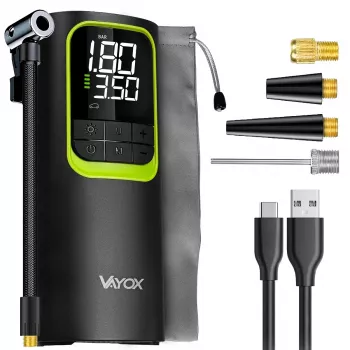 VAYOX VA0410 polnilna zračna črpalka 8000mAh valj 19mm s funkcijo powerbank