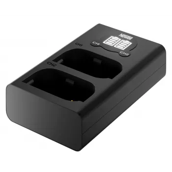 Newell dvokanalni polnilnik USB-C DL-USB-C za baterijo Panasonic DMW-BLK22 črn