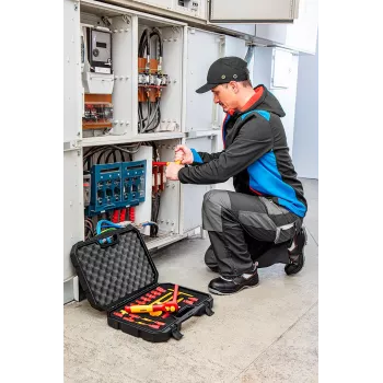 NEO TOOLS 1000V izoliran komplet nasadnih ključev, 19 delov, 1/2 inch pogon, krom-vanadijevo jeklo, VDE certificirano