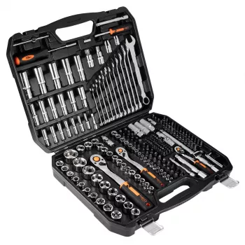 NEO TOOLS komplet nasadnih ključev 1/4 inch, 3/8 inch, 1/2 inch pogon, 219 delov, krom-vanadijevo jeklo
