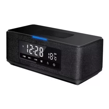 Platinet PMGQ15B - 10W brezžični prenosni stereo zvočnik - črn - LCD zaslon