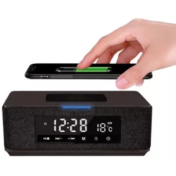 Platinet PMGQ15B - 10W brezžični prenosni stereo zvočnik - črn - LCD zaslon