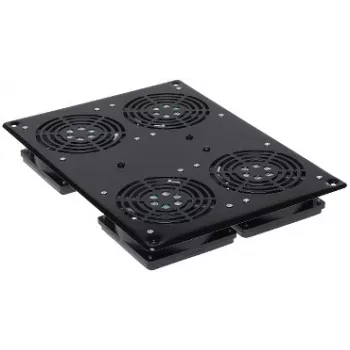 DELTA OPTICAL A19-4W 19 inch 1U panel z ventilatorji za rack omaro, 4x120mm, 230V AC, črn