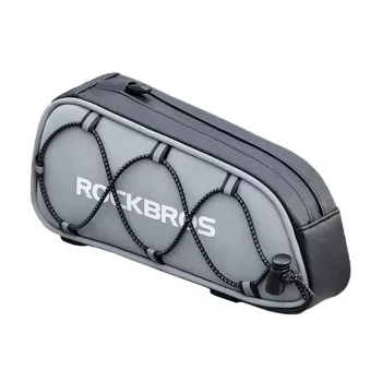 Rockbros kolesarska okvirna torba 0,9 L, srebrna