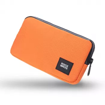 ROCKBROS kolesarska torba na zgornji cevi 0,15L, oranžna - nepremočljiva torbica za telefon in denarnico