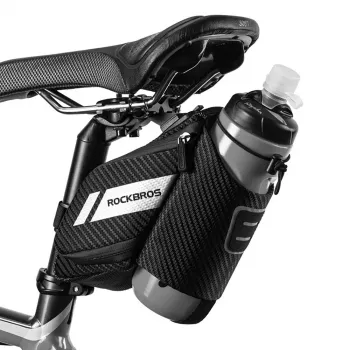 ROCKBROS C32BK kolesarska sedežna torba 1,5L z držalom za steklenico, črna
