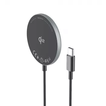 Wozinsky Magnetic Qi2 brezžični polnilnik 15W črn