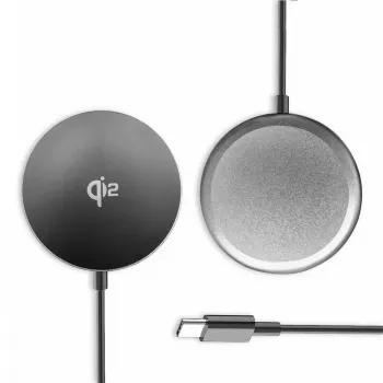 Wozinsky Magnetic Qi2 brezžični polnilnik 15W črn