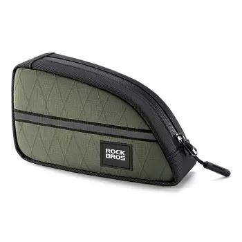 ROCKBROS trikotna torba za okvir 0,8L zelena