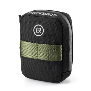 ROCKBROS mini sedežna torba z držalom za CO2 vložke – črno-zelena