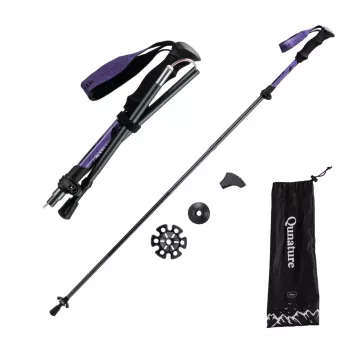 Qunature palica za nordijsko hojo aluminijasta 110-130 cm 1 kos - vijolična