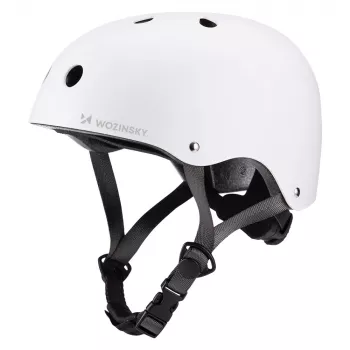 WOZINSKY BMX/skuterska čelada, lahka, 54–58 cm – bela
