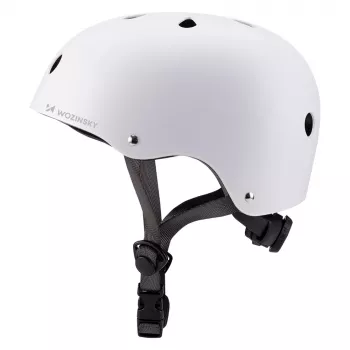 WOZINSKY BMX/skuterska čelada, lahka, 54–58 cm – bela