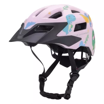 Wozinsky otroška MTB kolesarska čelada z snemljivim senčnikom 52–56 cm – roza