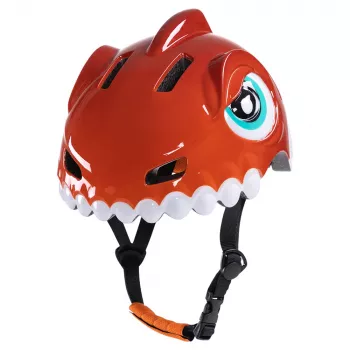 Wozinsky otroška kolesarska čelada z motivom dinozavra 52–56 cm rdeča