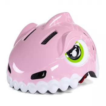 WOZINSKY otroška kolesarska čelada z motivom dinozavra 52–56 cm roza