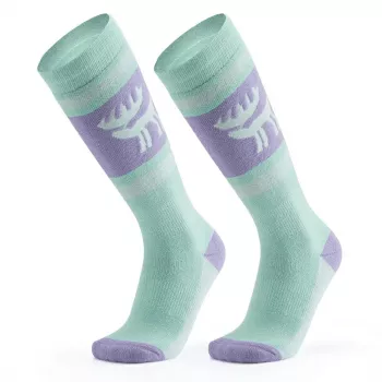 Qunature smučarske nogavice 037202 velikost 43–48 (L/XL) vijolično-zelene