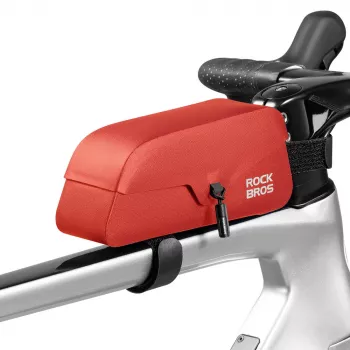 ROCKBROS kolesarska torba za okvir 0,9L vodoodporna z magnetno zaponko – rdeča