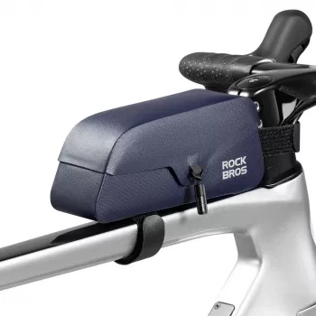 ROCKBROS kolesarska okvirna torba 0,9 L, vodoodporna, z magnetno zaponko, modra