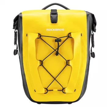 ROCKBROS kolesarska prtljažna torba 25-32L, vodoodporna, rumena