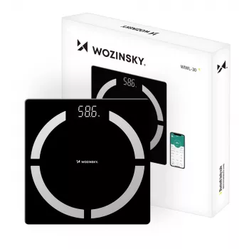 Wozinsky WIWL-30 pametna tehtnica za telesno sestavo Bluetooth – črna