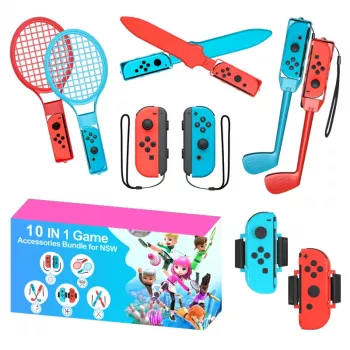 Nintendo Switch Sports 10-in-1 družinski komplet dodatkov - rdeče-modri komplet