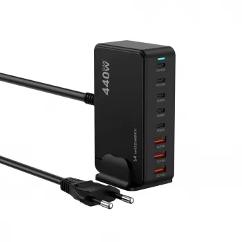 Wozinsky 240W GaN QC3 polnilna postaja – črna