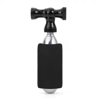 ROCKBROS CO2 inflator glava ventila iz CNC aluminijeve zlitine za Presta/Schrader – črna