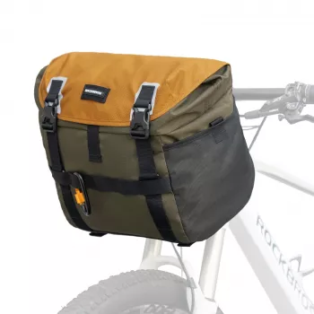 ROCKBROS W019 kolesarska krmilna torba 13.5-24L, zeleno-oranžna